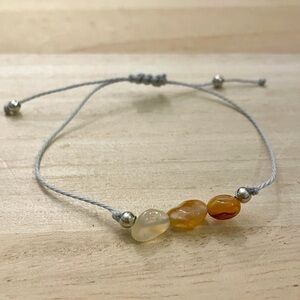 Carnelian Beaded Bolo Bracelet Adjustable NWT